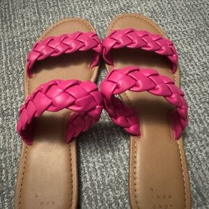 A New Day Fuchsia Braided Sandals